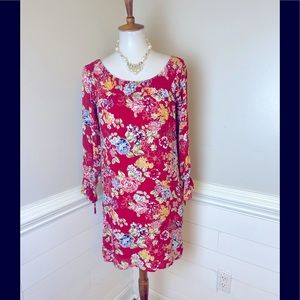 Almost Famous Vintage Look Floral Dress M FREE SHIP